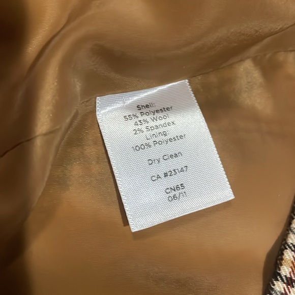 Talbots Plaid Blazer with elbow patch - Picture 6 of 7